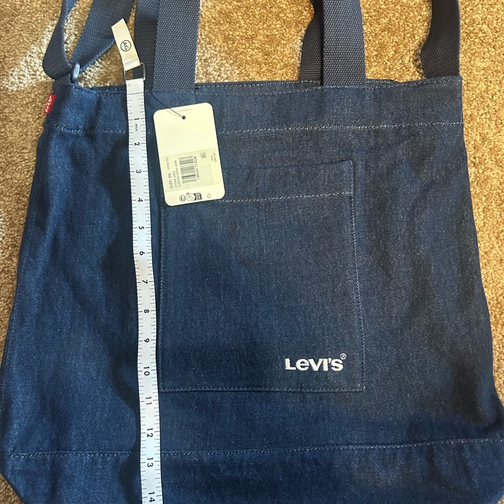 Levi's Navy Blue Denim Tote with Front Pocket